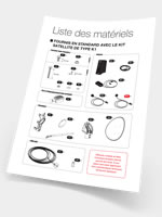 liste des matériels fournis dans le colis du Kit Satellite K1
