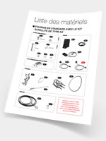liste des matériels fournis dans le colis du Kit Satellite K2